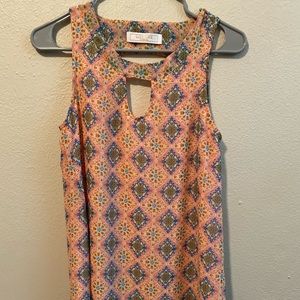 Darling salmon keyhole dress